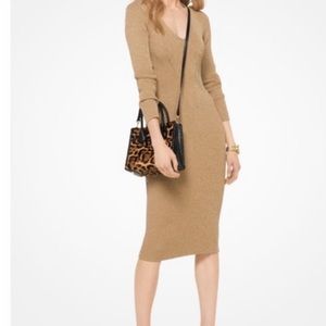 NWOT, never worn stretchy gold knit Michael Kors dress size small. gorgeous!